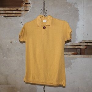 Kapital Men's Yellow Mustard Polo with Single Button